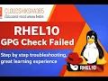RHEL 10 GPG Check Failed Fix Complete Troubleshooting Guide Update Error