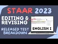 STAAR 2023 English I Released Test Your Guide to Revising Editing Questions