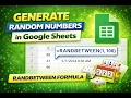 Generate Random Numbers in Google Sheets RANDBETWEEN Formula
