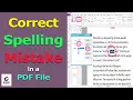 How to correct spelling mistake in a PDF File in Foxit PhantomPDF
