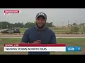 Storm clouds forming in Denton Weather Impact Alert - Tornado Watch