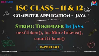 StringTokenizer Class in Java ISC Class 12 Computer Applications Tutorial