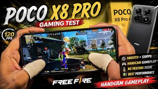 POCO X8 Pro Gaming Test 🔥 120FPS Free Fire Handcam Gameplay | Best Performance?