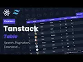 Tanstack Table Design Using React js and tailwind css search pagination download option