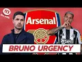 Arsenal latest news Bruno transfer urgency Tzolis latest Meslier confirmed Rice concern