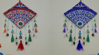 عمل تابلوه رمضاني رائع بقماش الخيامية فن شعبي ديكور رمضان DIY Ramadan Decorations 