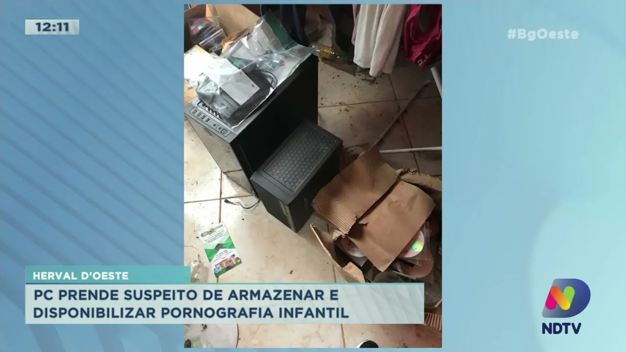 Herval d'Oeste: Polícia Civil prende suspeito de armazenar e disponibilizar pornografia infantil