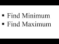 DBMS Find Minimum or Maximum value in any attribute using SQL SQL