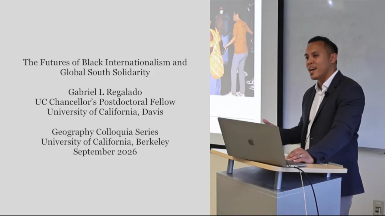 Gabriel Regalado, Geography Colloquia Series, UC Berkeley 2026