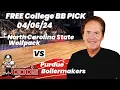 College Basketball Pick - North Carolina State vs Purdue Prediction 2024 Free Best Bets Odds