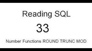 Number Functions ROUND TRUNCATE MOD SQL Tutorial 33