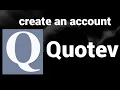 How to create an account on Quotev
