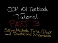 OOP 101 Java Textbook PART 3 String Methods Conditional Statements Grade 10-11