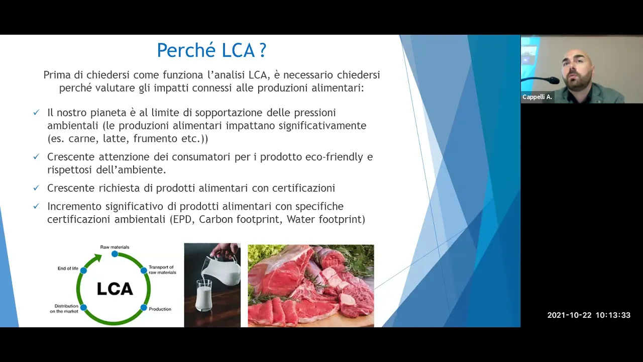 Lezione: Life Cycle Assessment LCA valutazione degli impatti ambientali delle produzioni agroalimen