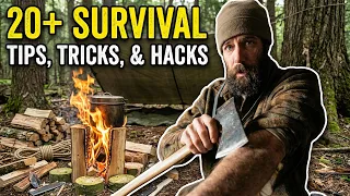 20+ Camping, Survival, and Bushcraft HACKS learned from YEARS in the Wilderness!