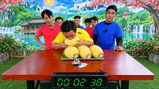 Thử thách chủ thớt ăn 3 trái khóm trong vòng 3 phút và cái kết #phuoclay