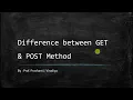 Difference Between GET Post Method Web Technology