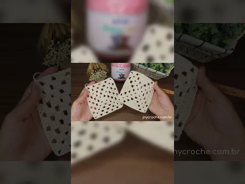 2 tipos de quadrados de crochê para usar de muitas formas diferentes. Qual você gostou mais?