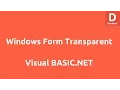 Windows Form Transparent Background in VB Net