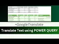 Google Translate Using Power Query Excel Best Ever Function to Translate