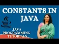 Java Constants The one thing beginners get wrong