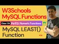 MySQL Functions MySQL Numeric Functions - MySQL LEAST Function 134 W3Schools SQL