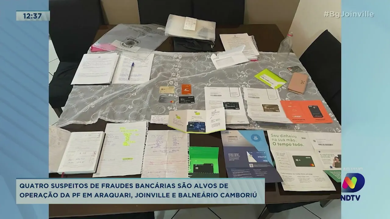 Quatro suspeitos de fraudes bancárias são alvos de operação da PF em Araquari, Joinville e Balneário