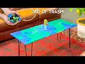 Making a Coffee Table from Recycled Plastic DIY PE Sheet Pressing