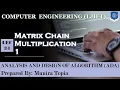 Lec-34 - Matrix Chain Multiplication Analysis and Design of Algorithm Computer Engineering