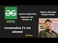 Consecutive 1 s not allowed GFG POTD