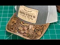 Tooled leather hat brim