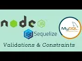 - Validations Constraints Node with Sequelize in Hindi Node js with Sequelize ORM