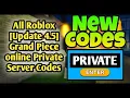 All Grand Piece online Private Server Codes l All New GPO Private Server Codes 2022