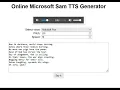 Online Microsoft Sam TTS Generator TETYYS weird message
