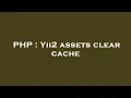 PHP Yii2 assets clear cache