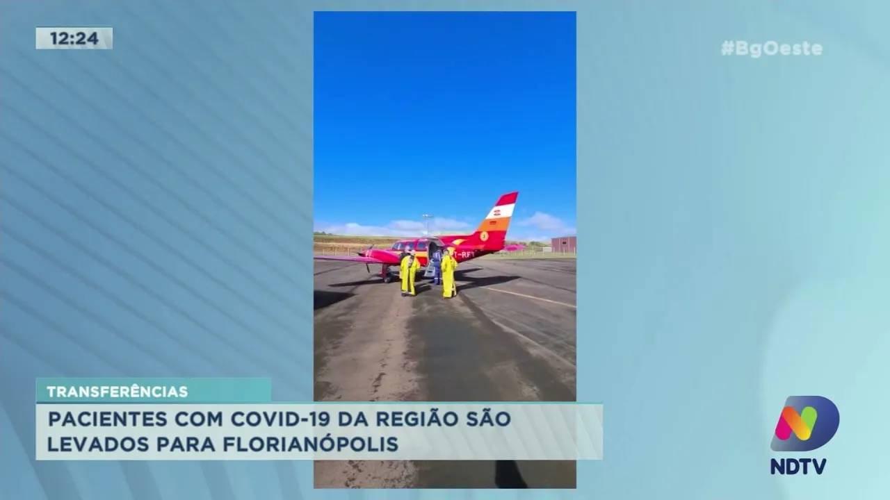 Transferências: pacientes com Covid-19 do Oeste de SC são levados para Florianópolis