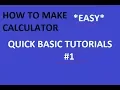 How to make calculator in QuickBasic - EASY-