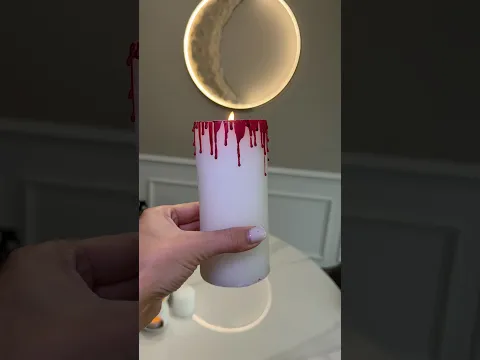 Easy Halloween candle decor idea🎃🕯️ #halloween #candle #decor #lifehack #diy
