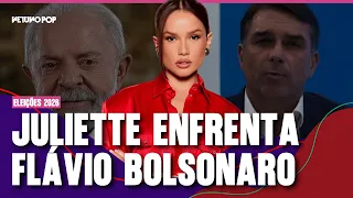 Juliette enfrenta Flávio Bolsonaro e revela voto em Lula nas eleições 2026
