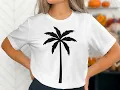 Download Palm Tree Silhouette SVG Tropical Tree Clipart Beach Vector Summer Digital Cut File