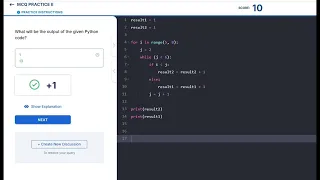 Python - Nested Loops MCQ practice 2 Answers ccbp NxtWave Answers