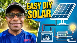 Complete Solar Power System SET-UP DEMO: 12V Battery, Inverter, Controller & 50 Watts Panel
