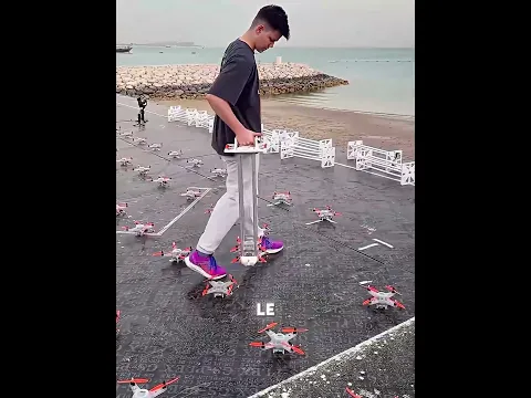 Los drones formaron arte nocturno 😍