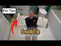 Tips for Setting Small Tile on a Bathroom Floor