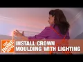 Install Crown Moulding With Lighting Crown Moulding Ideas The Home Depot