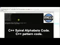 C Spiral Alphabets Code C pattern code