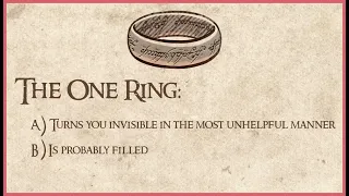 nobody knows what the one ring does
