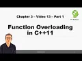 Function overloading in C 11 - Part 1 Anshuman Sharma FOR BEGINNERS Learn C in