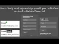 How to Verify Email in firebase version 9 and login signup logou