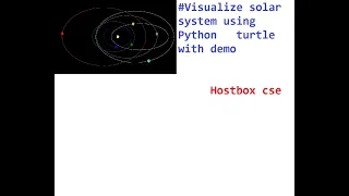 to Visualize solar system using Python turtle with demo using Pycharm Hostbox cse